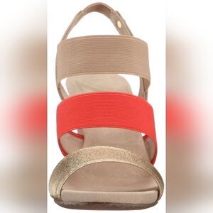 Anne klein Sport Women's Red/Gold Sandals Size 6 US